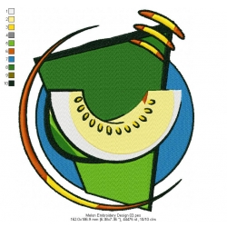 Melon Embroidery Design 03